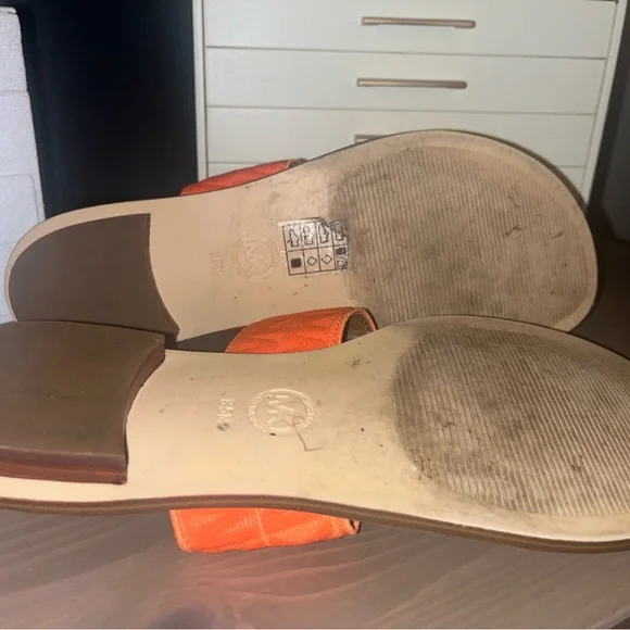 Michael Kors Orange and Tan Sandals - Picture 6 of 6